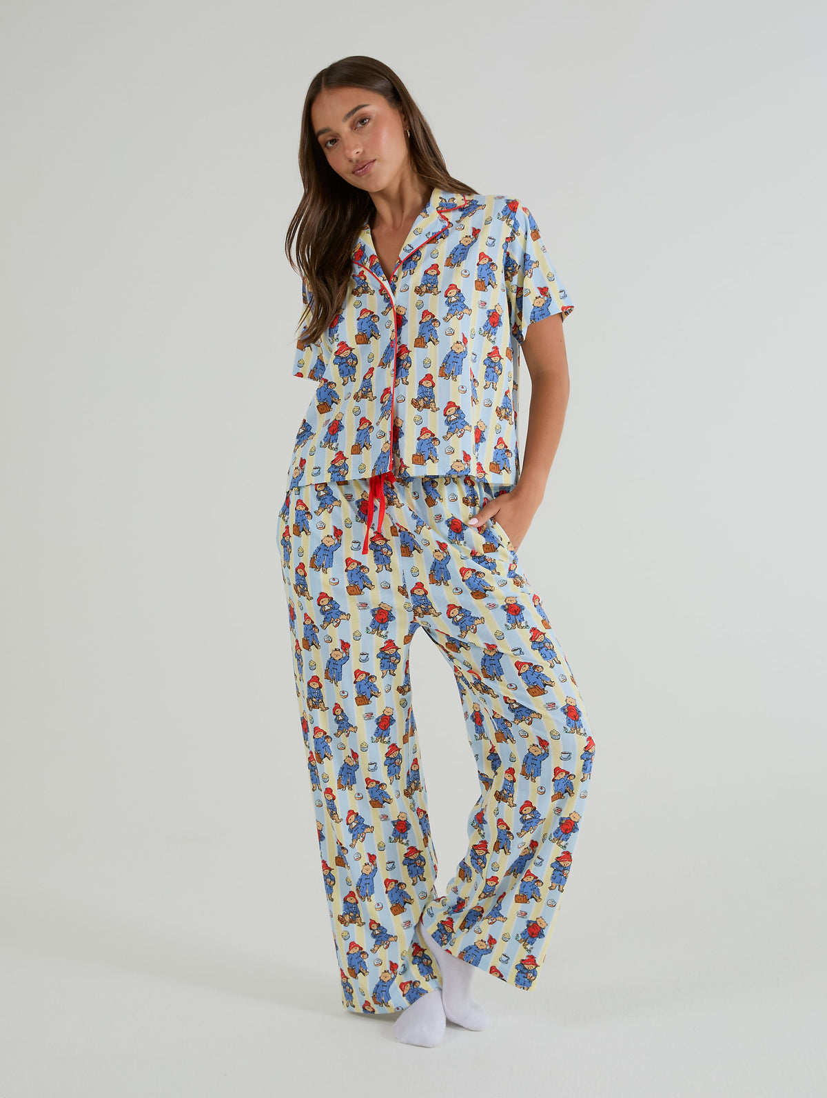 Paddington x Skinnydip Yellow Stripe Pyjama Set Lingerie & Nightwear Skinnydip London