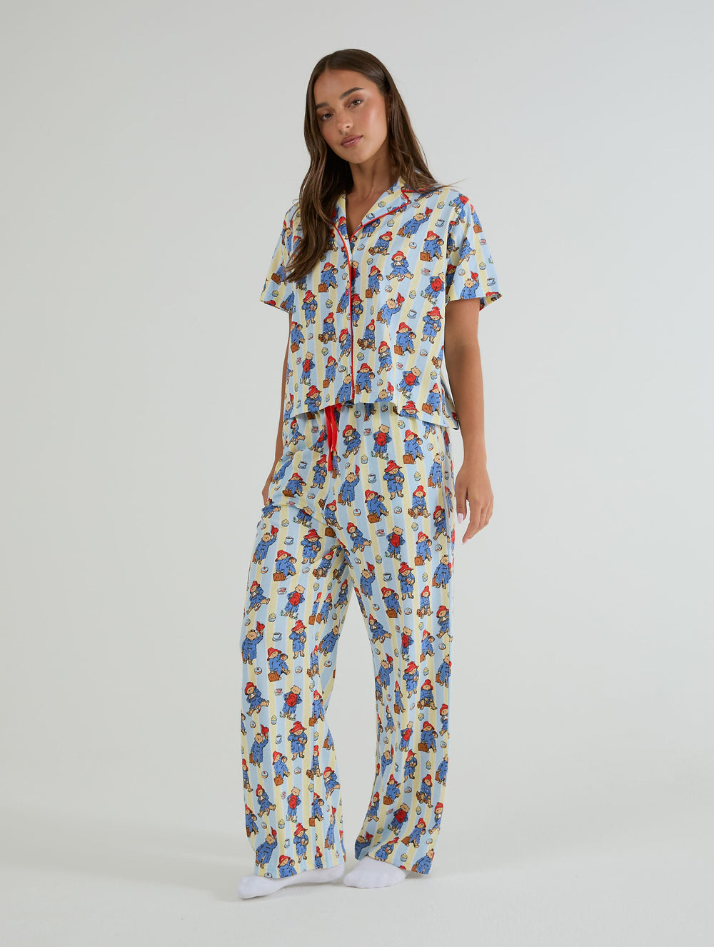 Paddington x Skinnydip Yellow Stripe Pyjama Set Lingerie & Nightwear Skinnydip London