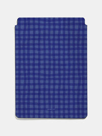 Painted Gingham Navy Tablet Sleeve Tablet Cases Skinnydip London