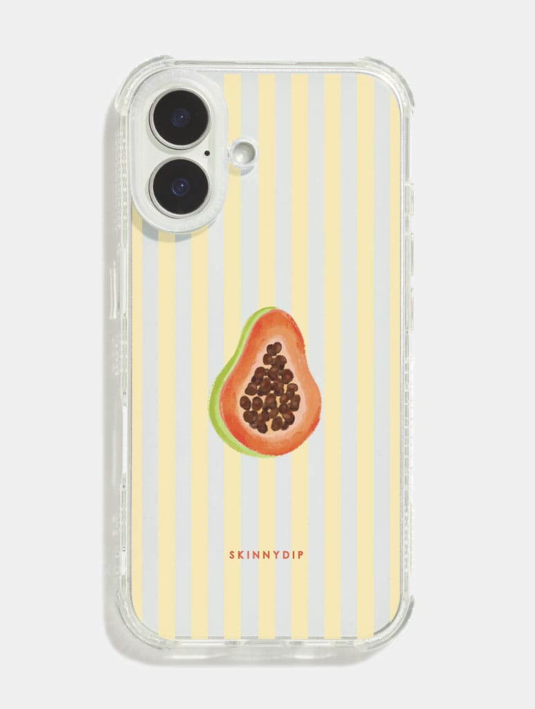 Papaya Stripes Shock iPhone Case Phone Cases Skinnydip London