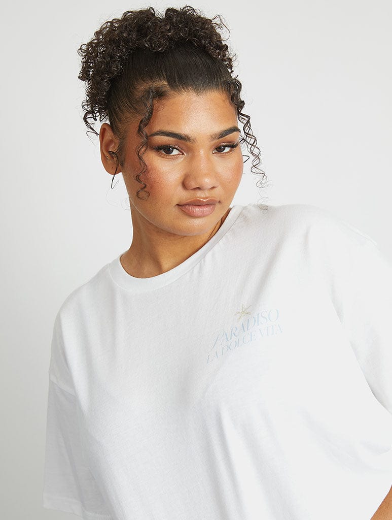 Paradiso T-Shirt in Ecru Tops & T-Shirts Skinnydip London