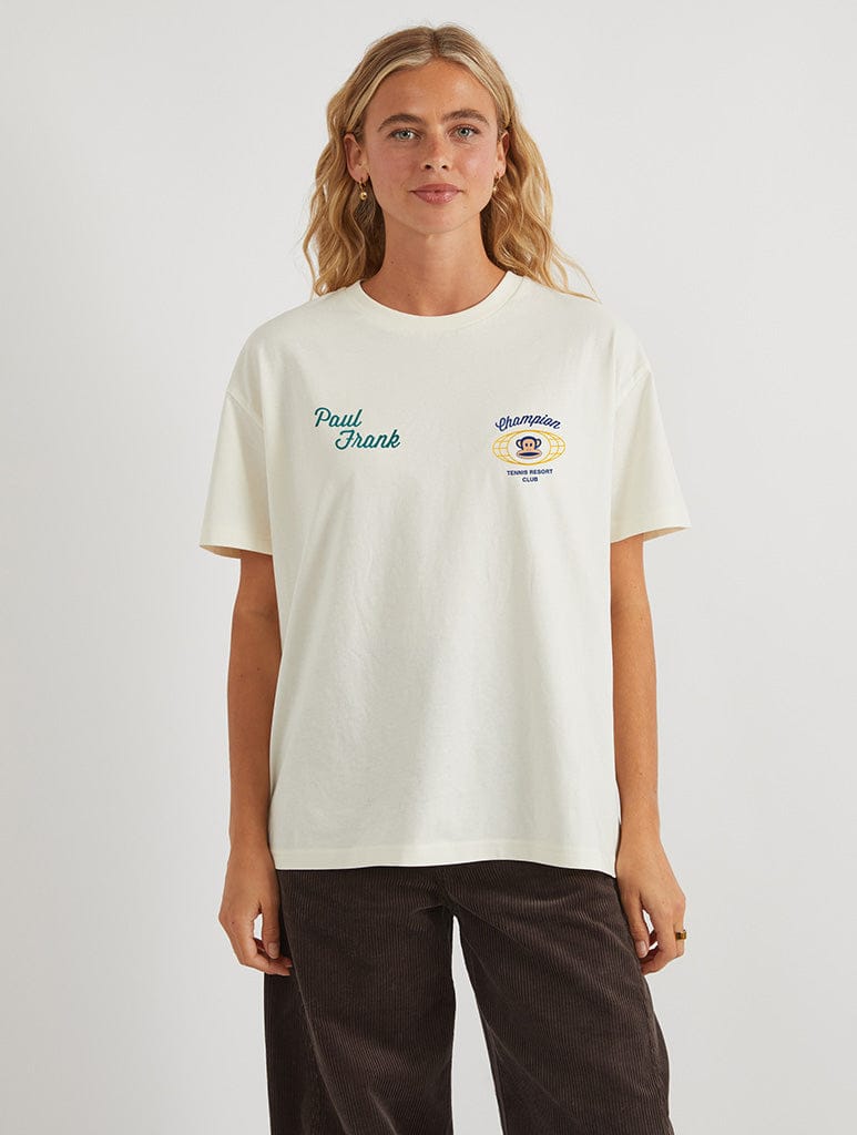 Paul Frank x Skinnydip Game Set Match T-Shirt In White Tops & T-Shirts Skinnydip London