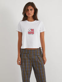 Peanuts x Skinnydip Snoopy Be Mine Baby T-Shirt In White Tops & T-Shirts Skinnydip London