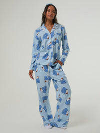 Peanuts x Skinnydip Snoopy Coat Pyjama Set with Scrunchie Lingerie & Nightwear Skinnydip London