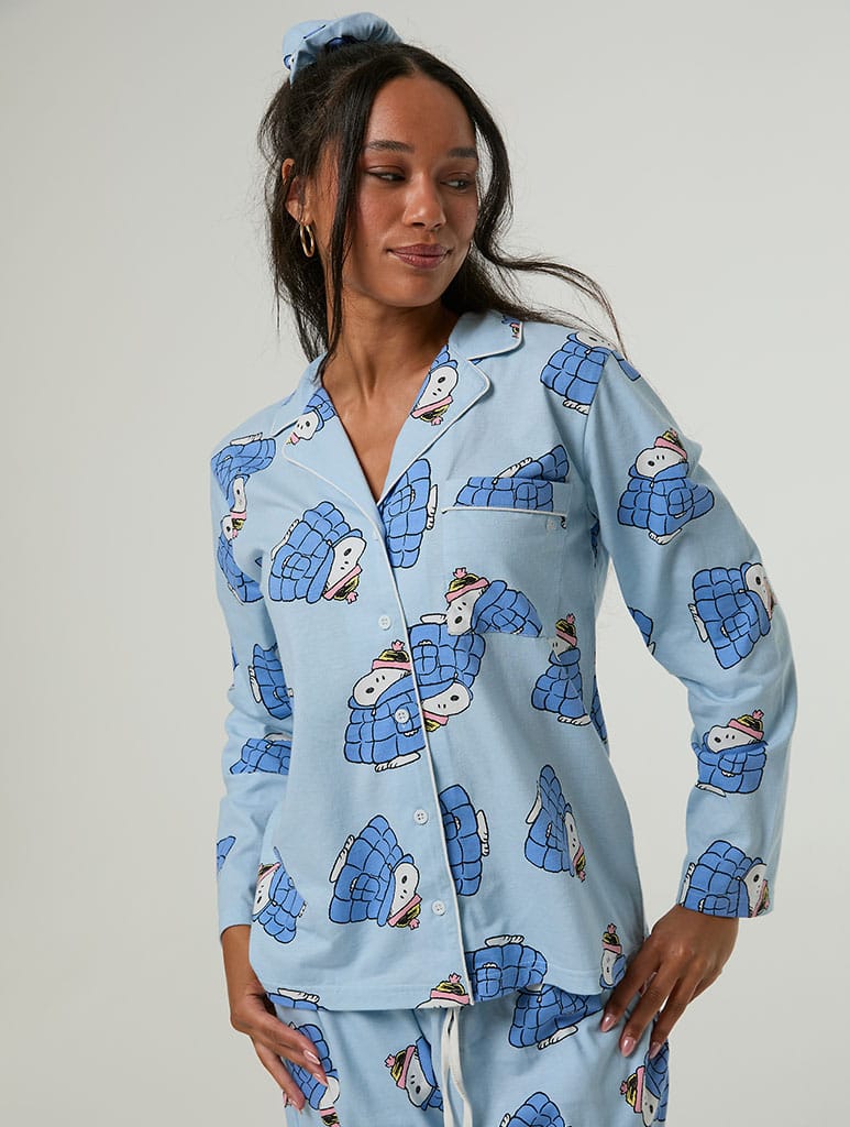 Peanuts x Skinnydip Snoopy Coat Pyjama Set with Scrunchie Lingerie & Nightwear Skinnydip London