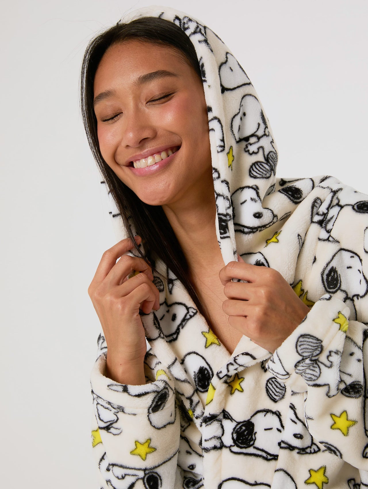 Peanuts x Skinnydip Snoopy Fleece Dressing Gown Lingerie & Nightwear Skinnydip London