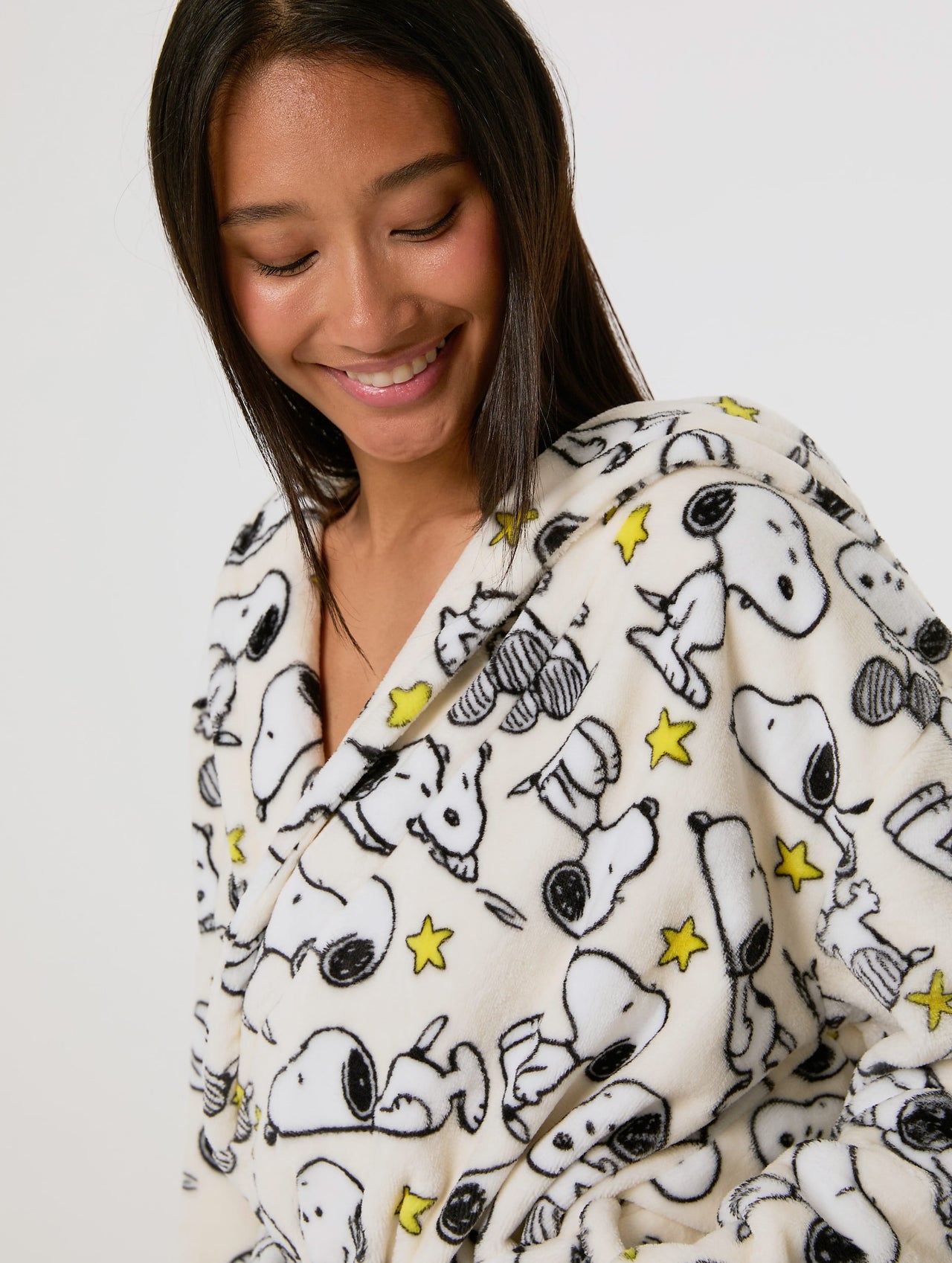 Peanuts x Skinnydip Snoopy Fleece Dressing Gown Lingerie & Nightwear Skinnydip London
