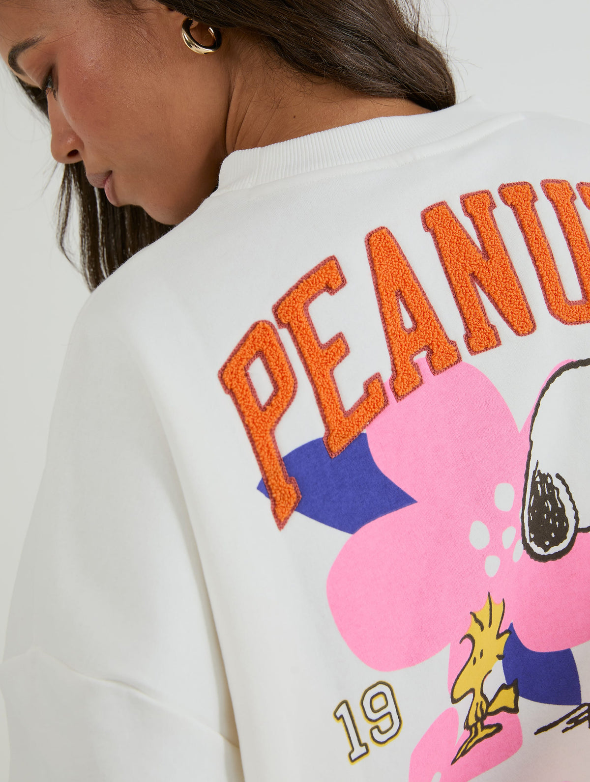 Peanuts x Skinnydip Snoopy Flower Ecru Sweatshirt Hoodies & Sweatshirts Skinnydip London