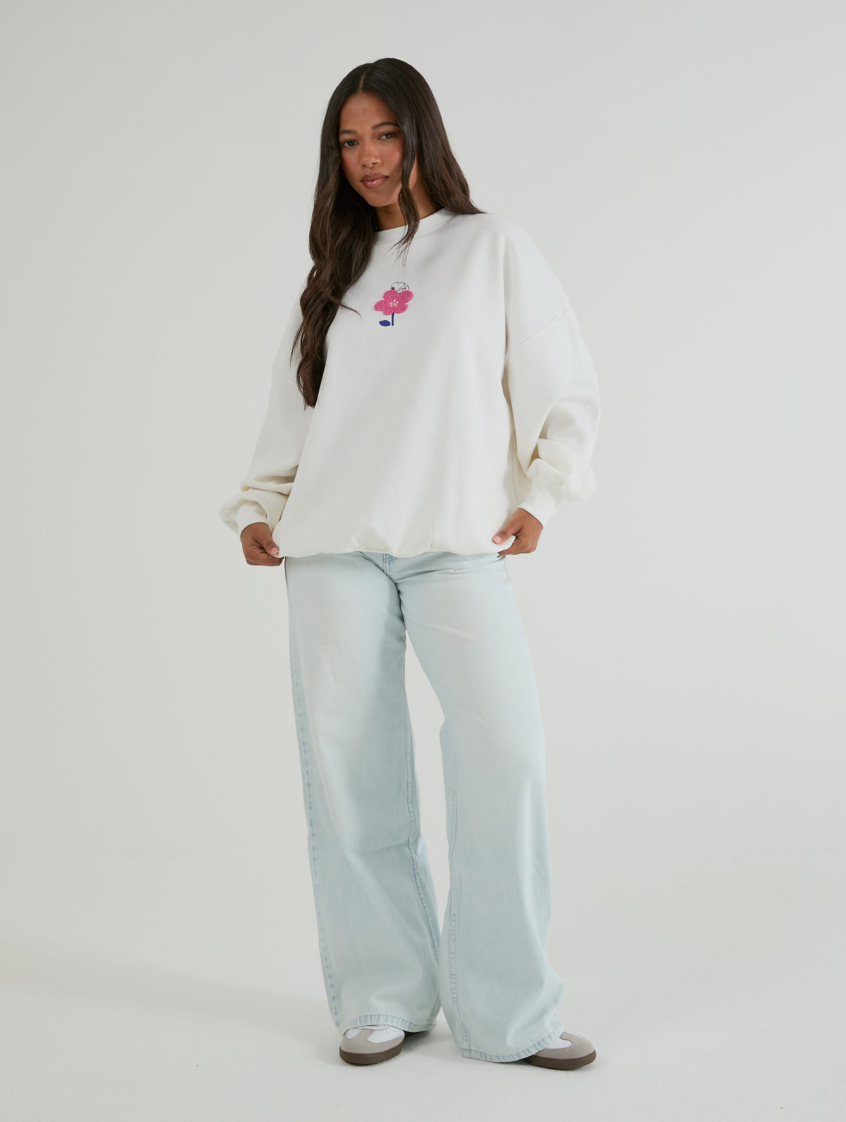 Peanuts x Skinnydip Snoopy Flower Ecru Sweatshirt Hoodies & Sweatshirts Skinnydip London