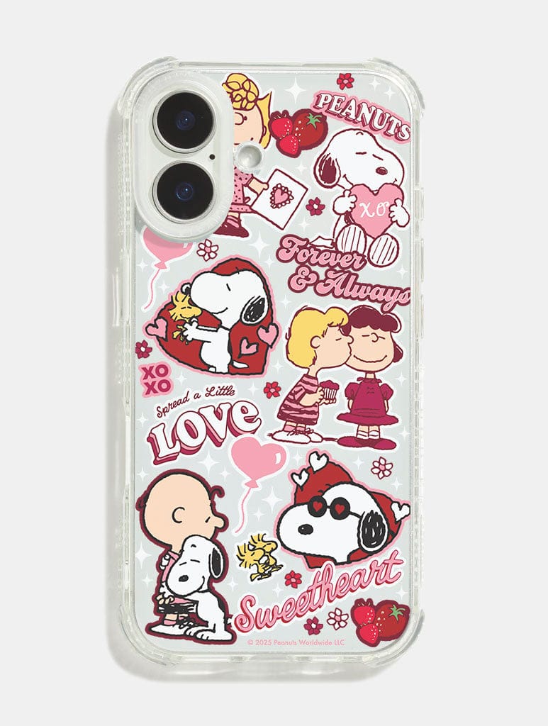 Peanuts x Skinnydip Snoopy Love Sticker Shock iPhone Case Phone Cases Skinnydip London