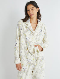 Peanuts x Skinnydip Snoopy Rainbow Fleece Pyjama Set Lingerie & Nightwear Skinnydip London