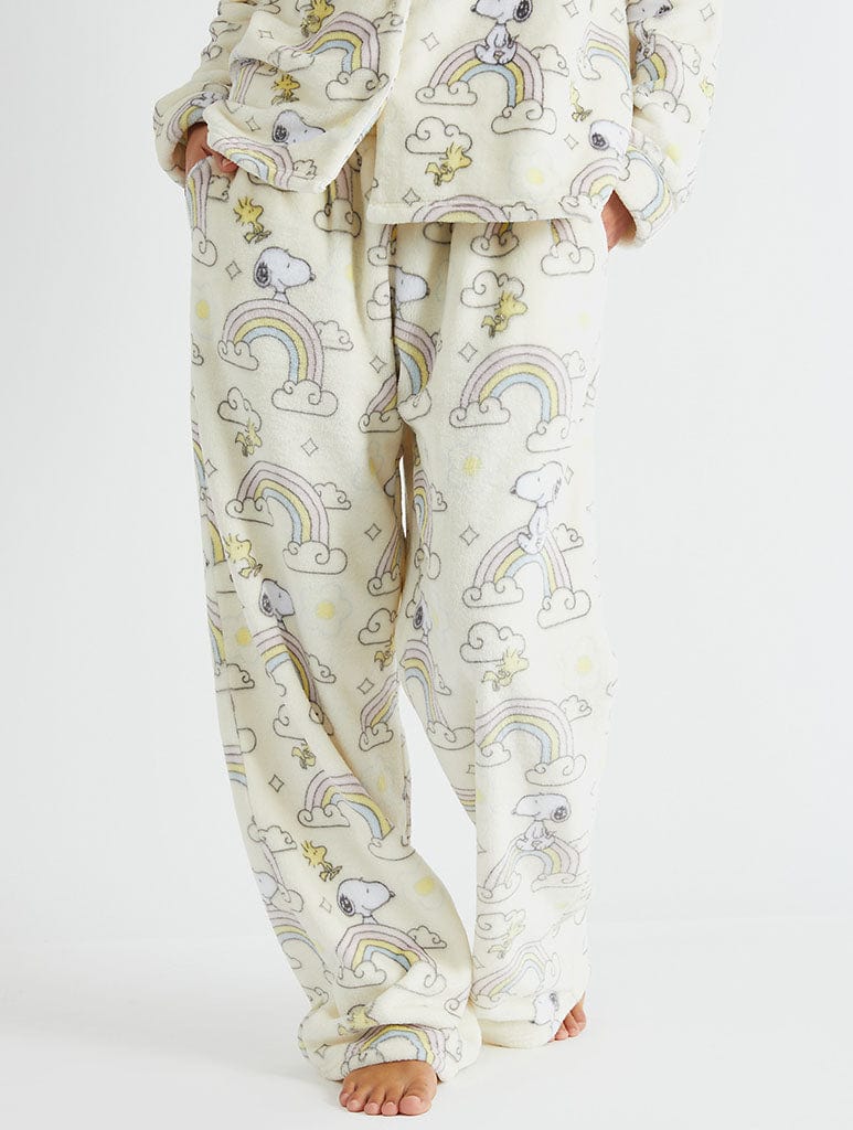 Peanuts x Skinnydip Snoopy Rainbow Fleece Pyjama Set Lingerie & Nightwear Skinnydip London