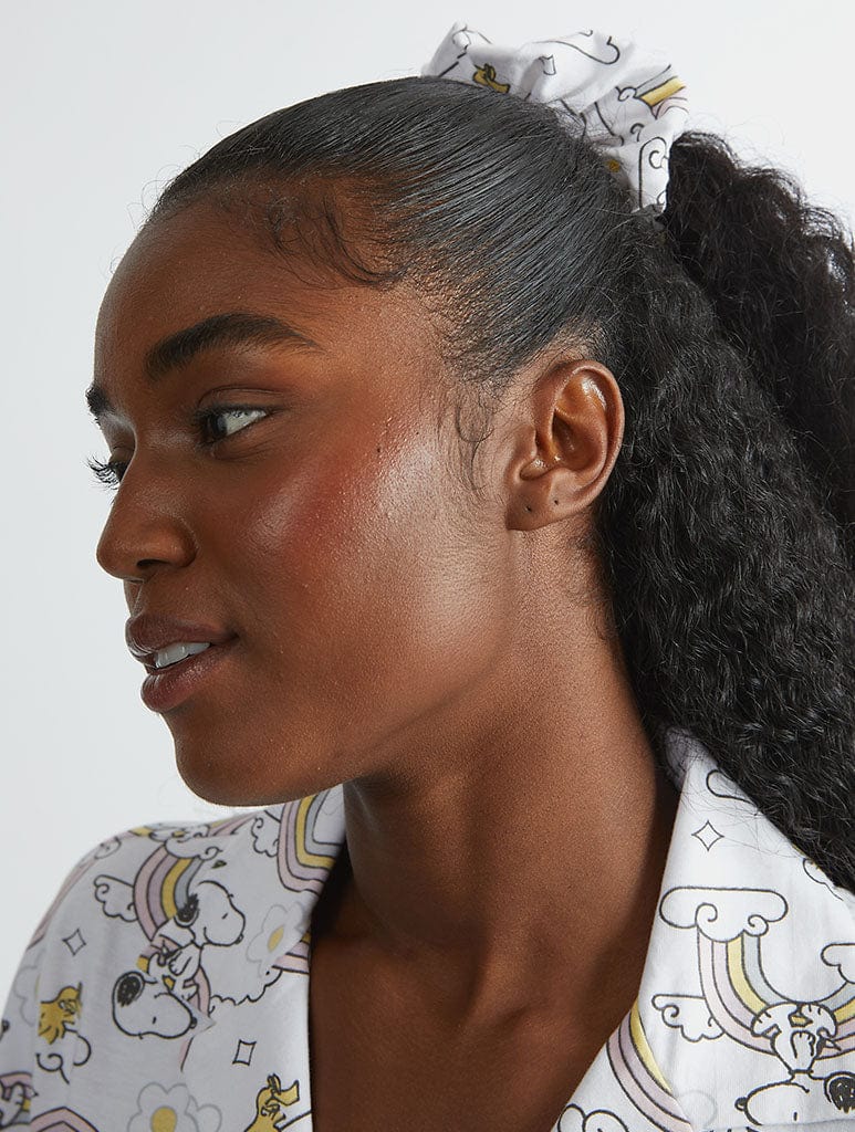 Peanuts x Skinnydip Snoopy Rainbow Print Pyjama Set in Ecru Lingerie & Nightwear Skinnydip London