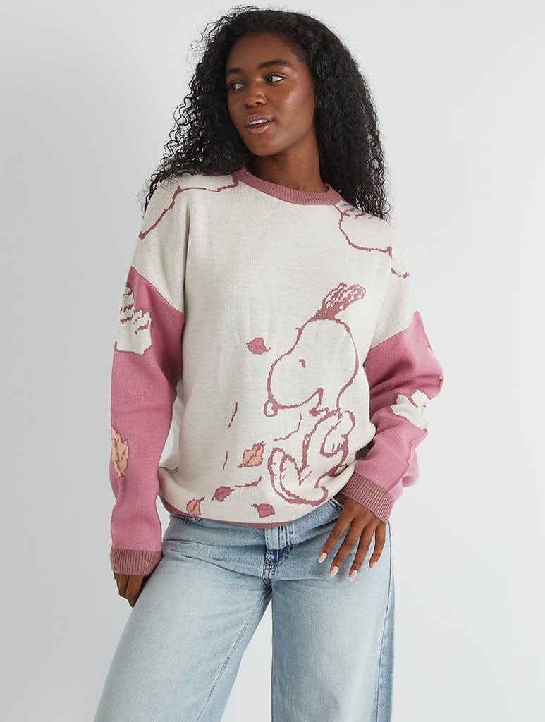 Peanuts x Skinnydip Snoopy Varsity Knitted Jumper Jumpers & Cardigans Skinnydip London