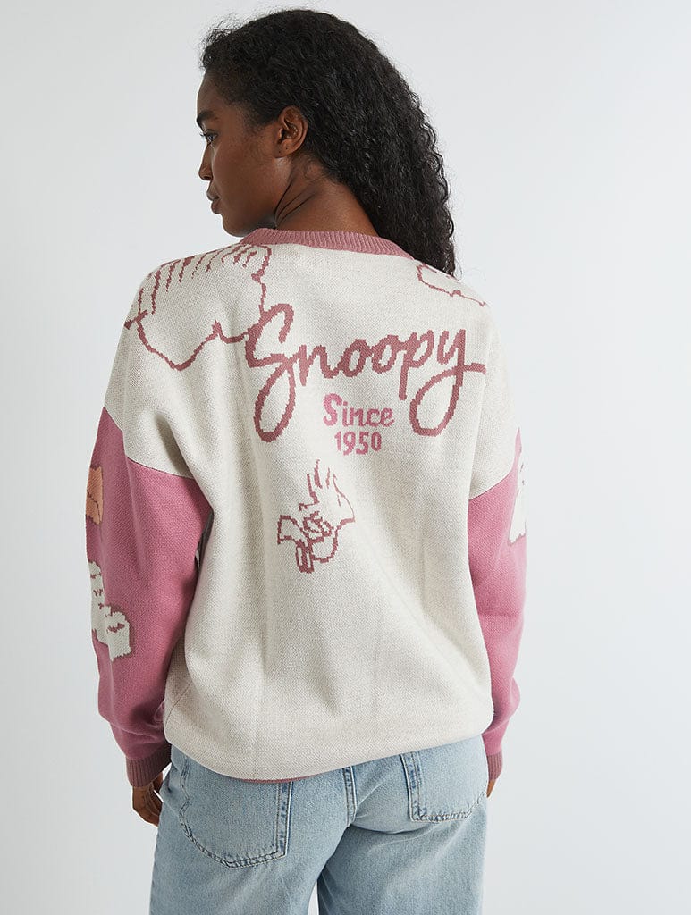 Peanuts x Skinnydip Snoopy Varsity Knitted Jumper Jumpers & Cardigans Skinnydip London