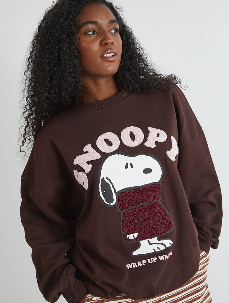 Peanuts x Skinnydip Snoopy Wrap Up Warm Sweatshirt Hoodies & Sweatshirts Skinnydip London