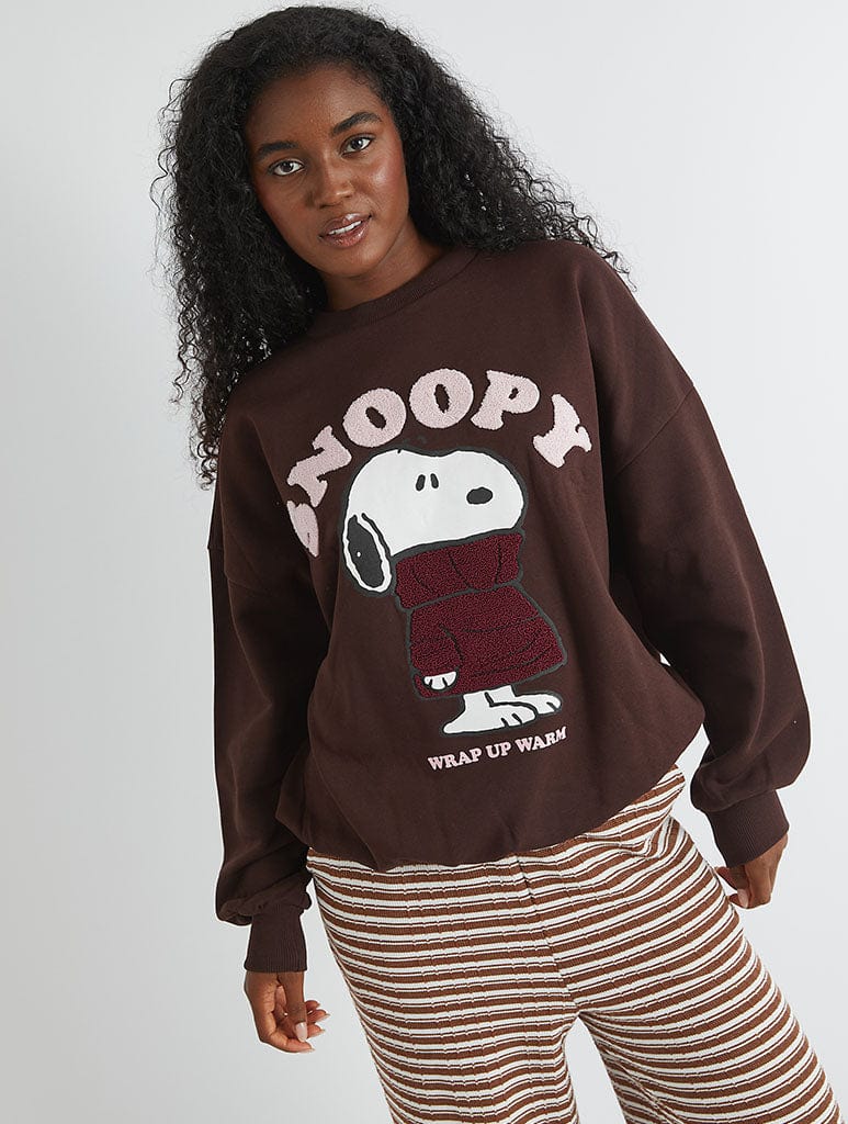 Peanuts x Skinnydip Snoopy Wrap Up Warm Sweatshirt Hoodies & Sweatshirts Skinnydip London