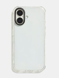 Personalised Clear Base Shock iPhone Case with Black Camera Hole Phone Cases Skinnydip London