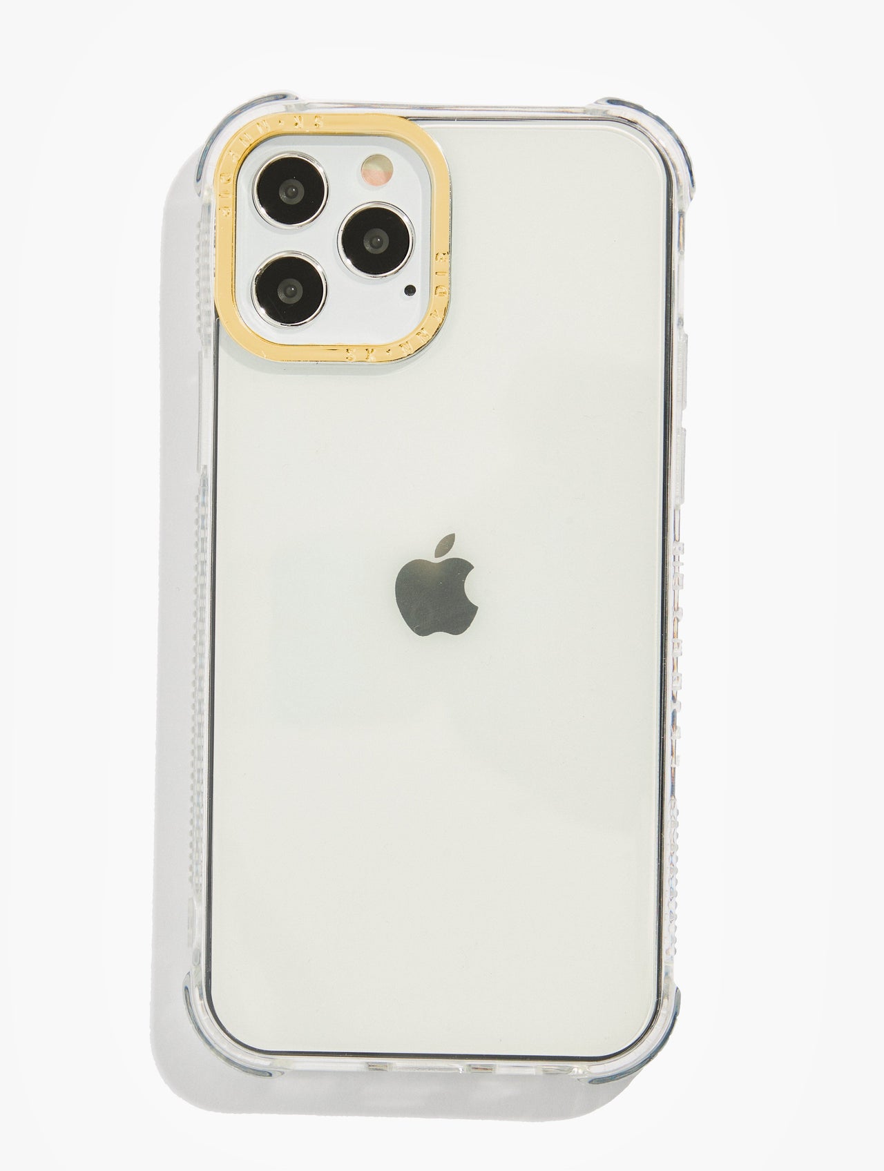 Personalised Clear & Gold Shock iPhone Case Phone Cases Skinnydip London
