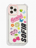 Personalised Clear & Pink Shock iPhone Case Phone Cases Skinnydip London