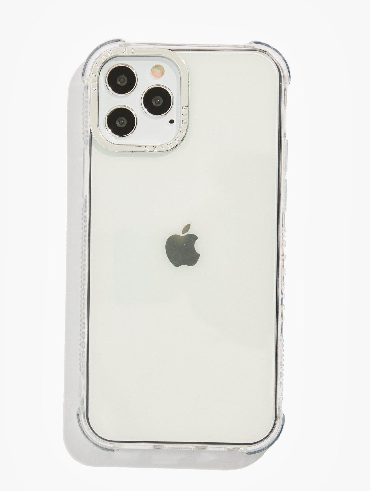 Personalised Clear & Silver Shock iPhone Case Phone Cases Skinnydip London