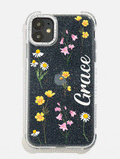 Personalised Glitter & Silver Shock iPhone Case Phone Cases Skinnydip London