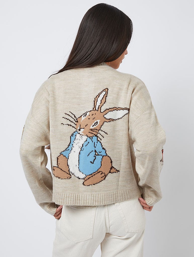 Peter Rabbit x Skinnydip Chunky Knit Cardigan in Cream Jumpers & Cardigans Skinnydip London