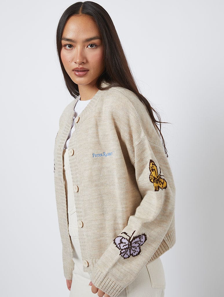 Peter Rabbit x Skinnydip Chunky Knit Cardigan in Cream Jumpers & Cardigans Skinnydip London