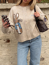 Peter Rabbit x Skinnydip Chunky Knit Cardigan in Cream Jumpers & Cardigans Skinnydip London