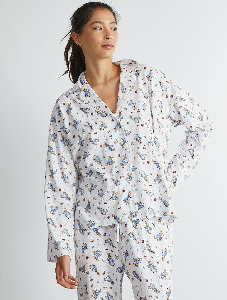Peter Rabbit x Skinnydip Pyjama Set in Ecru Lingerie & Nightwear Skinnydip London