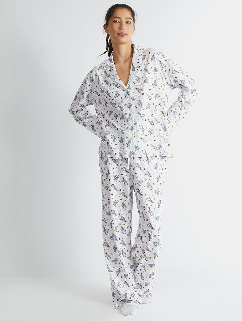 Peter Rabbit x Skinnydip Pyjama Set in Ecru Lingerie & Nightwear Skinnydip London