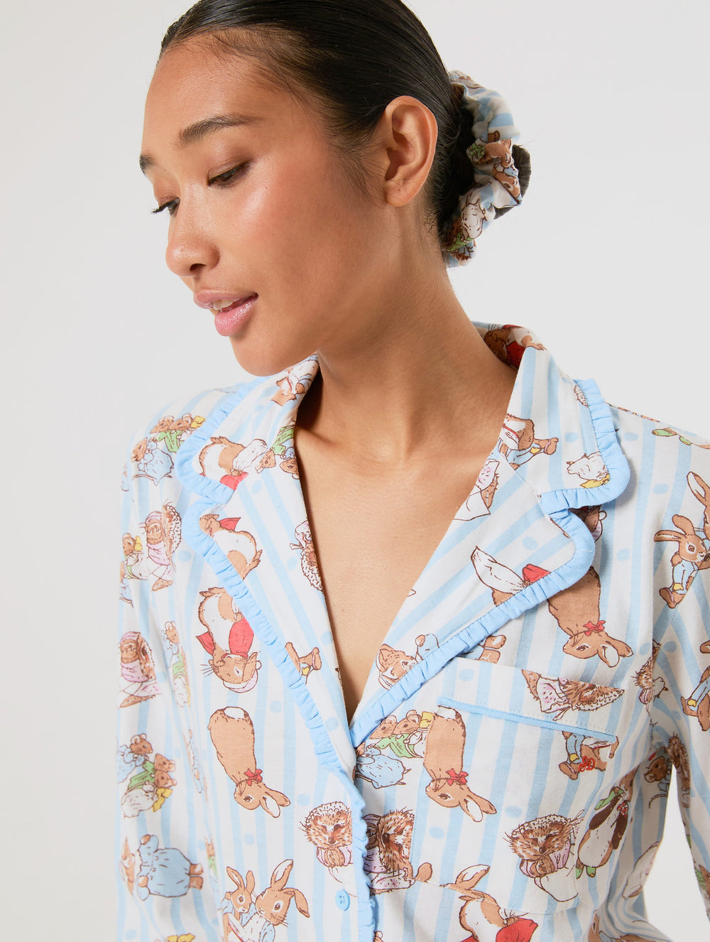 Peter Rabbit x Skinnydip Stripe Pyjama Set with Scrunchie Lingerie & Nightwear Skinnydip London