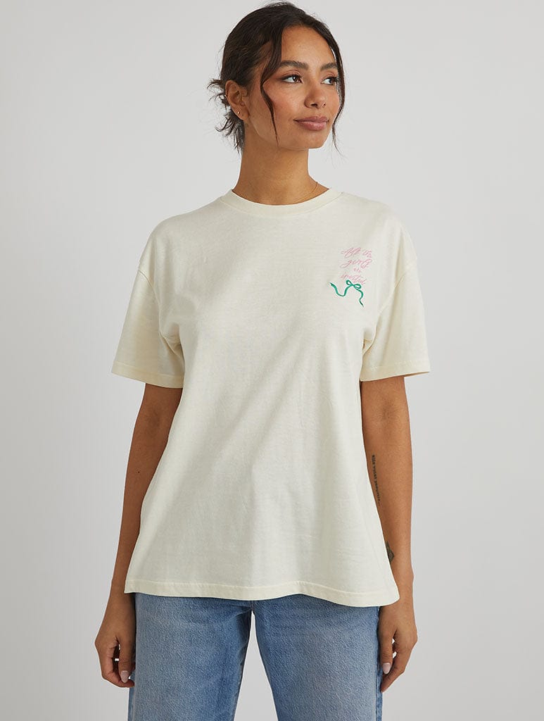 Picnic Party T-Shirt in Ecru Tops & T-Shirts Skinnydip London