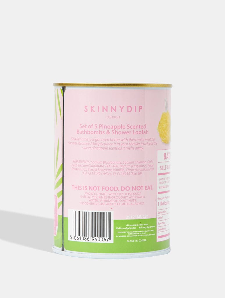 Pineapple Shower Steamer and Loofah Tin Body Care Skinnydip London