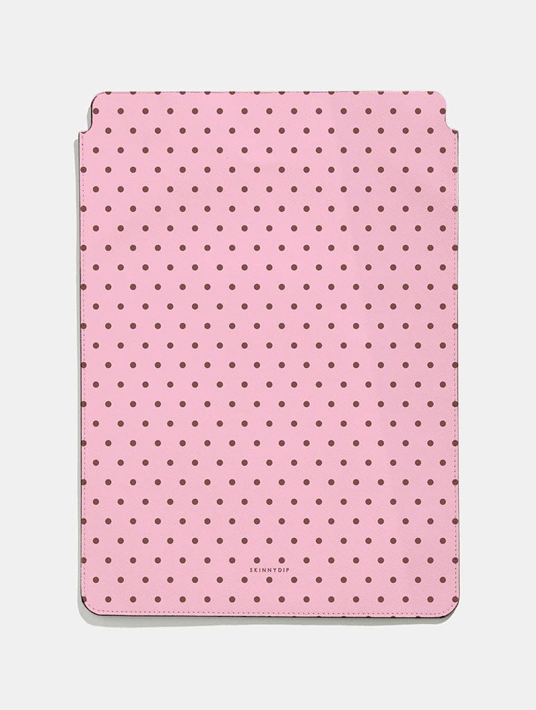 Pink and Brown Mini Dots Tablet Sleeve Tablet Cases Skinnydip London