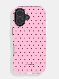 Pink and Brown Mini Dots Ultra Protective iPhone Case Phone Cases Skinnydip London