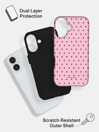 Pink and Brown Mini Dots Ultra Protective iPhone Case Phone Cases Skinnydip London
