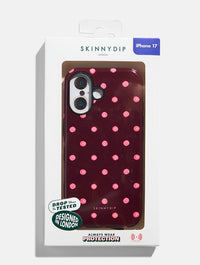 Pink and Brown Polka Dots Ultra Protective iPhone Case Phone Cases Skinnydip London