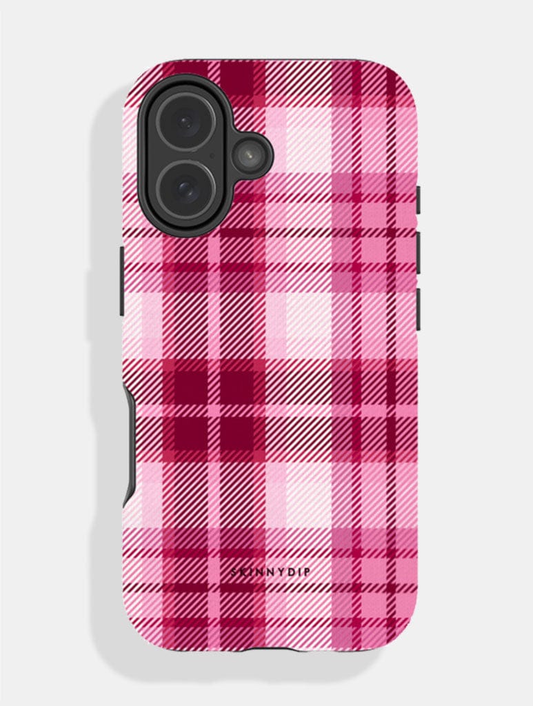 Pink and Burgundy Tartan Ultra Protective iPhone Case Phone Cases Skinnydip London