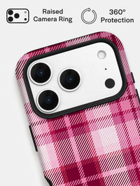Pink and Burgundy Tartan Ultra Protective iPhone Case Phone Cases Skinnydip London