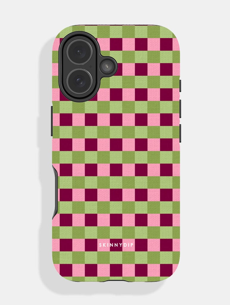 Pink and Green Multi Gingham Ultra Protective iPhone Case Phone Cases Skinnydip London