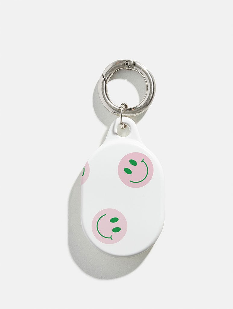 Pink and Green Smiley AirTag Case in Gloss AirTags Cases Skinnydip London