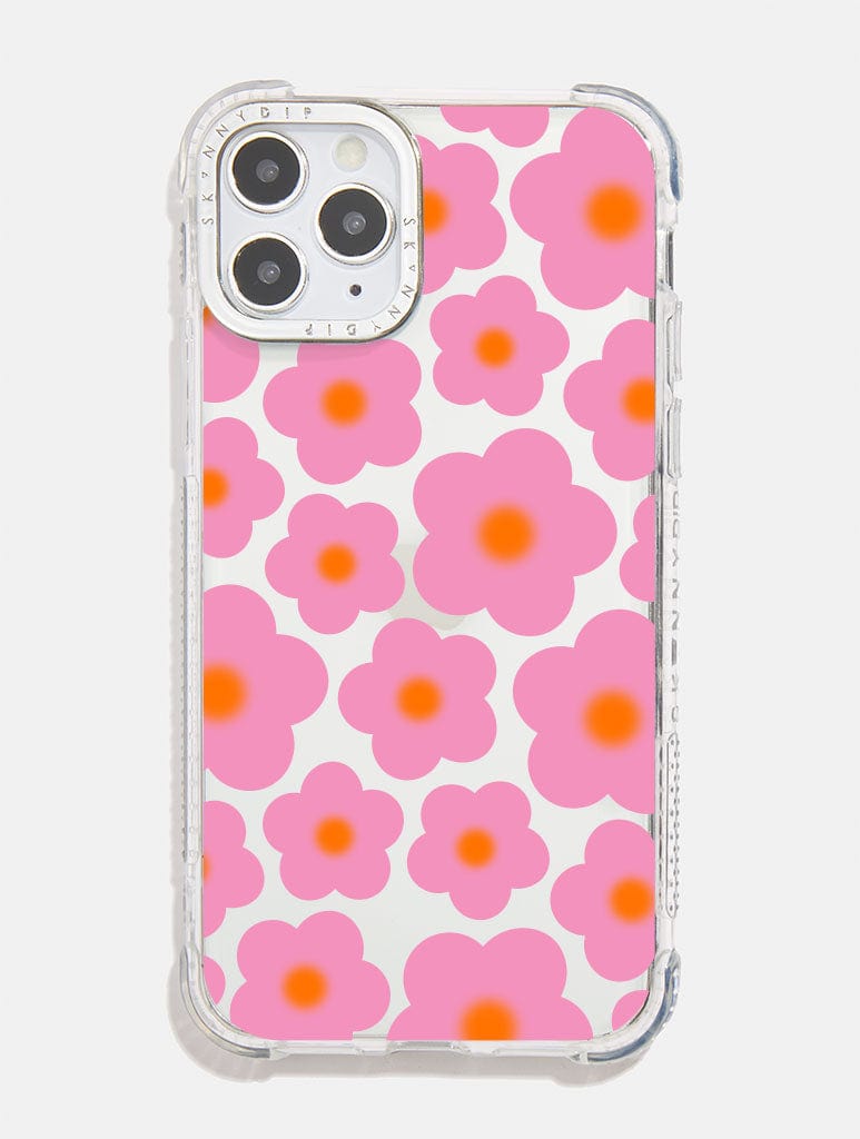 Pink And Orange Gradient Flower Shock iPhone Case Phone Cases Skinnydip London
