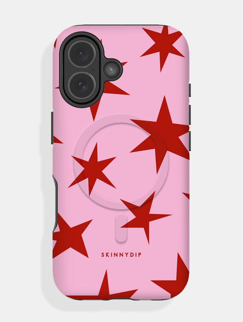 Pink and Red Ditsy Star MagSafe Ultra Protective iPhone Case Phone Cases Skinnydip London