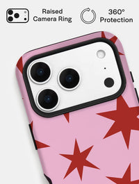 Pink and Red Ditsy Star Ultra Protective iPhone Case Phone Cases Skinnydip London
