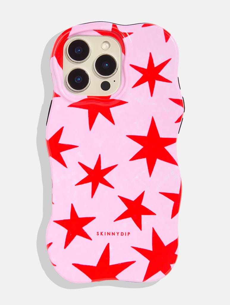 Pink and Red Stars Wiggle Ultra Protective iPhone Case Phone Cases Skinnydip London