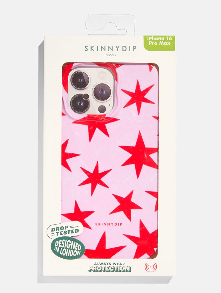Pink and Red Stars Wiggle Ultra Protective iPhone Case Phone Cases Skinnydip London