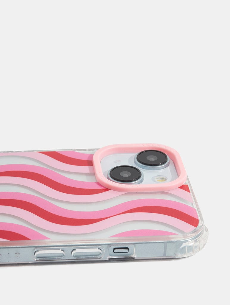 Pink and Red Wave Shock iPhone Case Phone Cases Skinnydip London