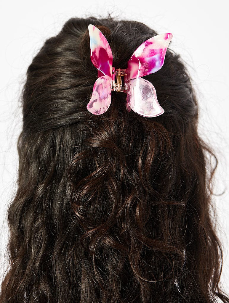 Pink Butterfly Claw Clip Hair Accessories Skinnydip London