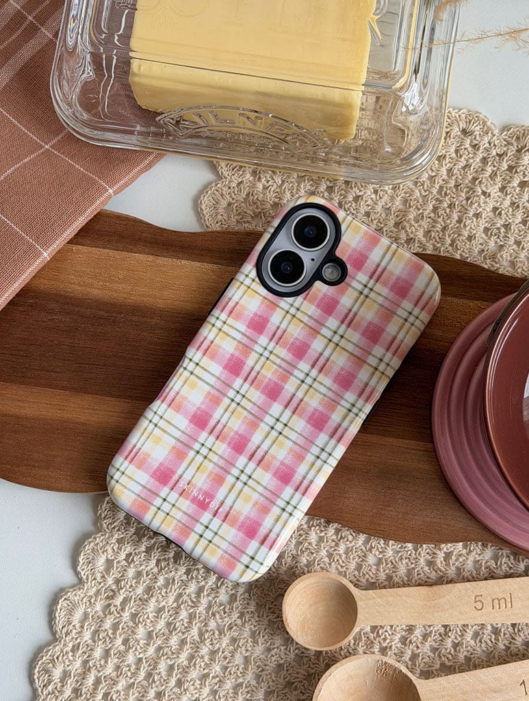 Pink Cottagecore Gingham Ultra Protective iPhone Case Phone Cases Skinnydip London